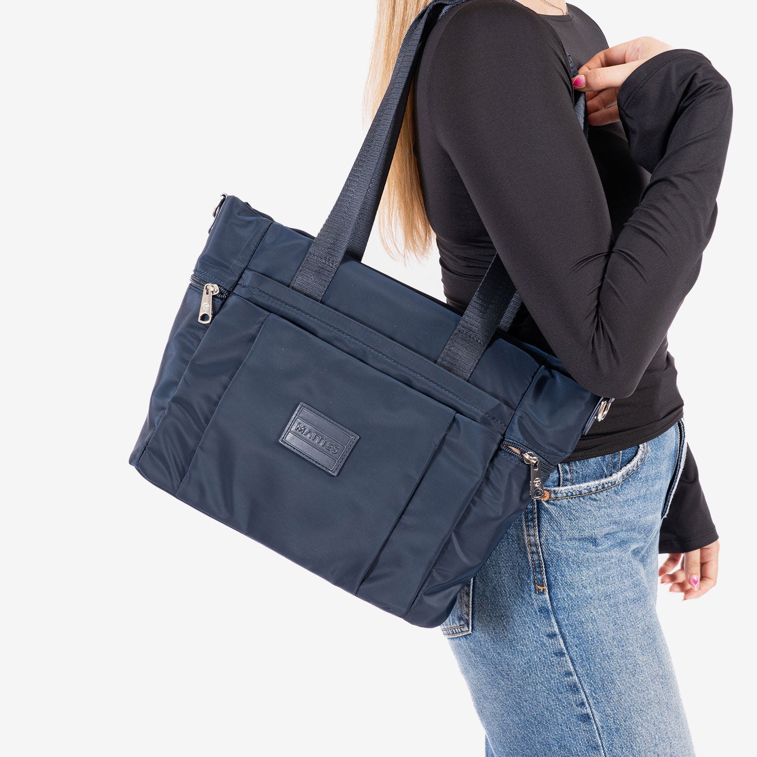 Bolso shopper cerrado con cremallera, Serie jenna. 33x26.5x14 cm - Matties Bags