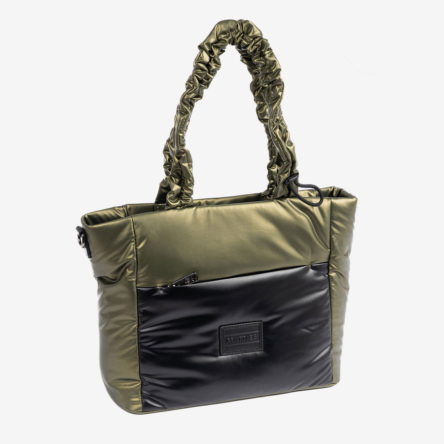 Shopper bag closed with zipper, Velside series. 32.5x26x13cm