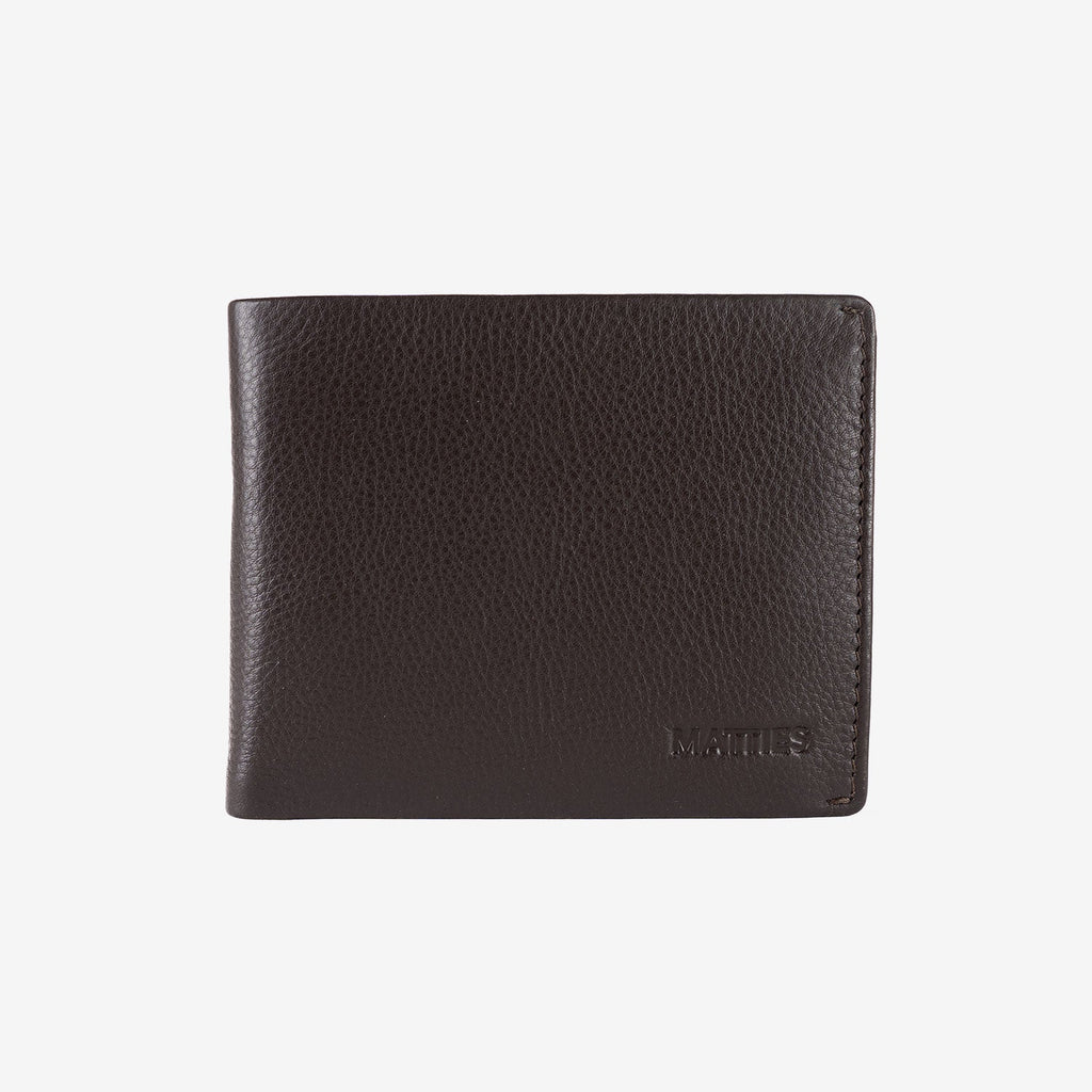 Cartera de piel para hombre, Serie spongy/leather. 12x9.5 cm - Matties Bags