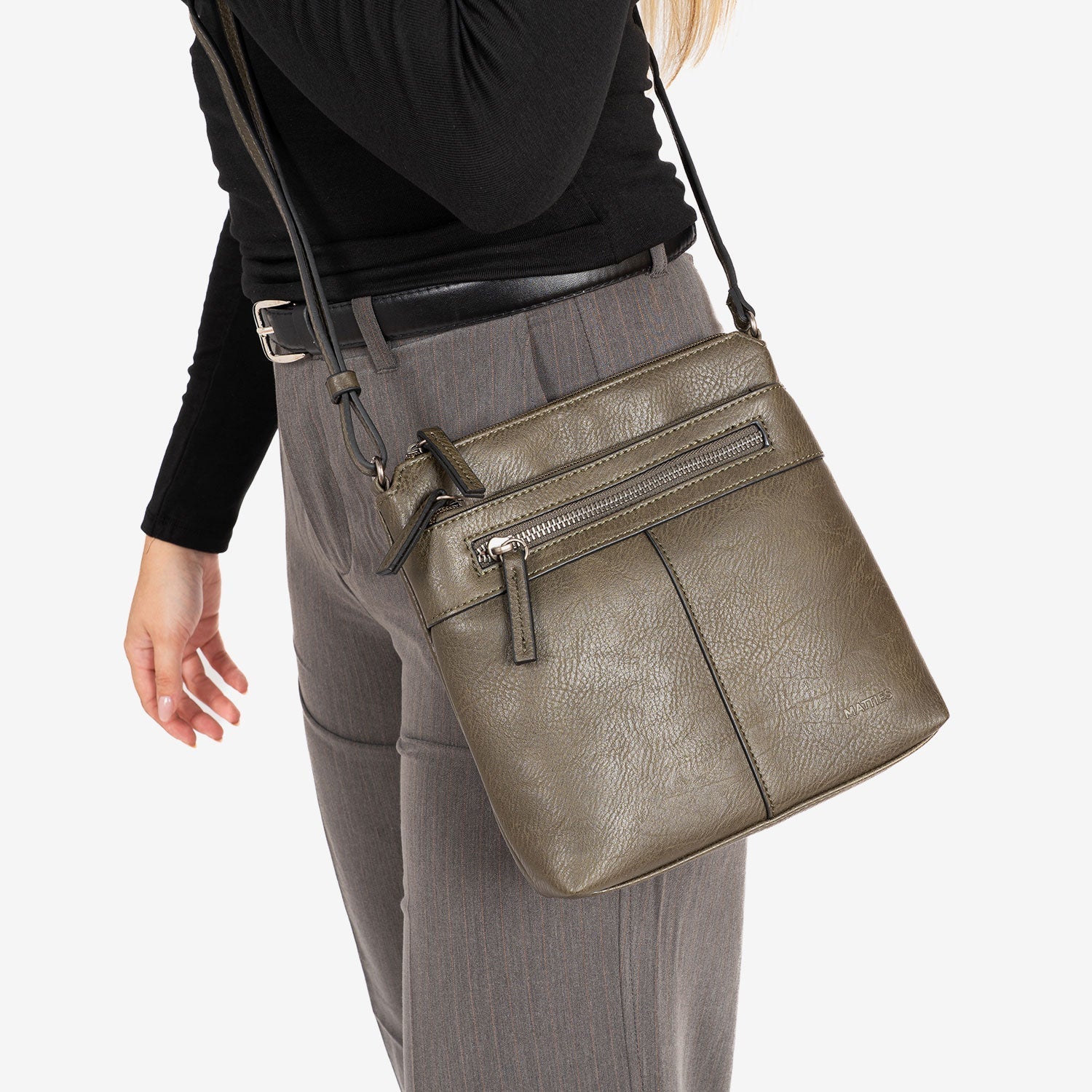 MINI BOLSO BANDOLERA PARA MUJER, SERIE MINIBAGS ESMERALDA. 21x21x6 cm - Matties Bags