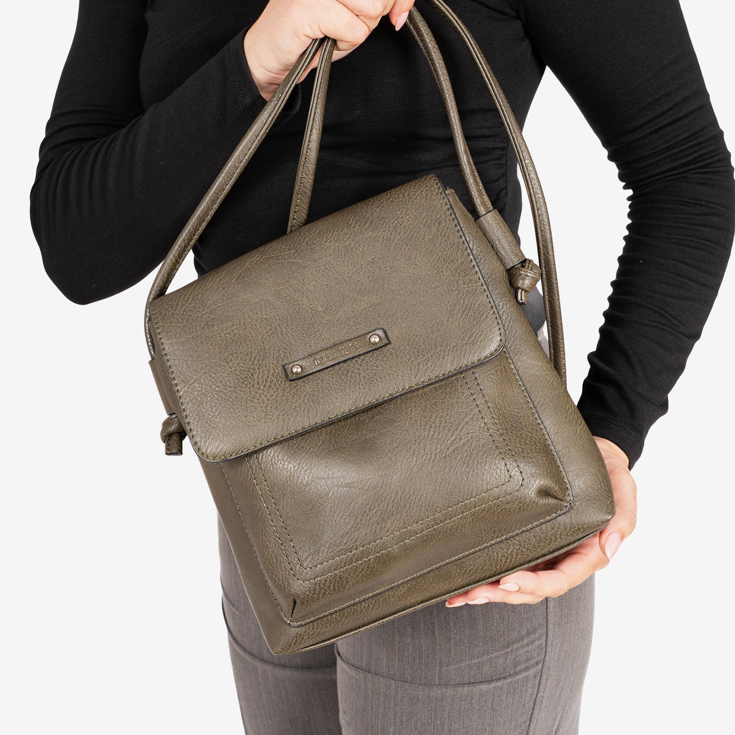 MINI BOLSO BANDOLERA PARA MUJER, SERIE MINIBAGS ESMERALDA. 22x22x6,5 cm - Matties Bags