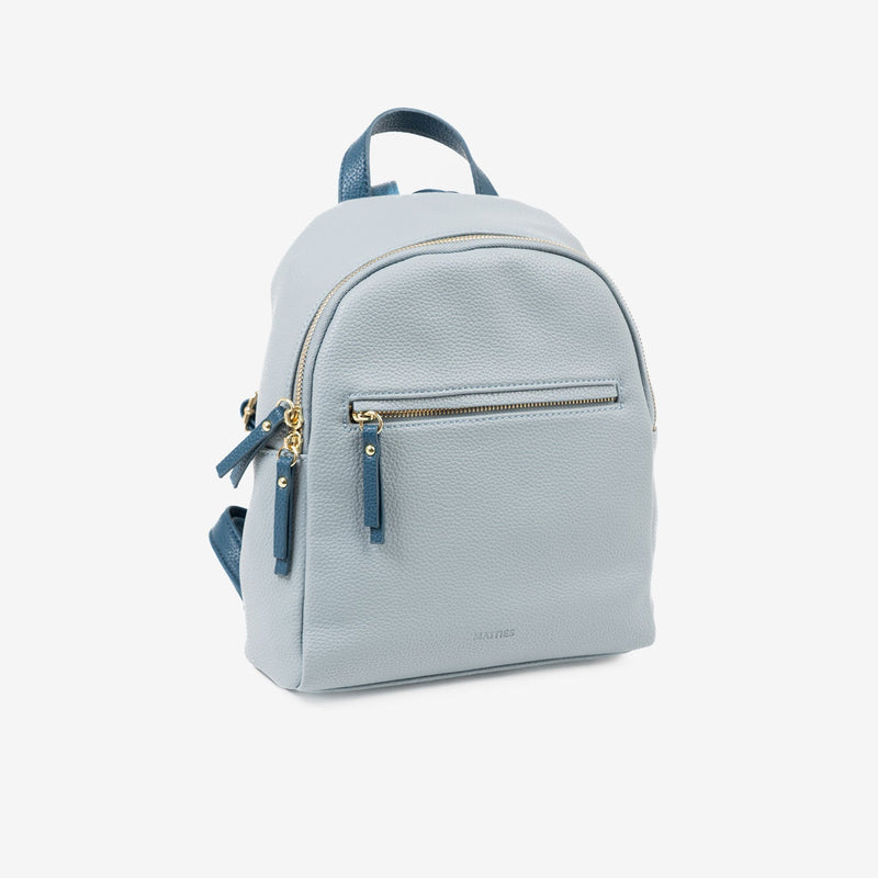 MOCHILA DE MUJER, COLOR AZUL, SERIE ADRA. 22.5x27.5x10 CM - Matties Bags