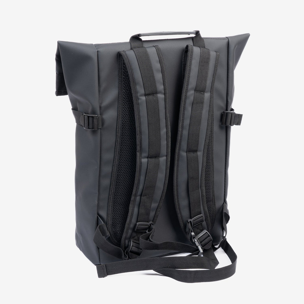 Mochila grande, diseño unisex. Color negro. Ideal para Trabajo, Universidad o Viajes. 30x45x10 cm - Matties Bags