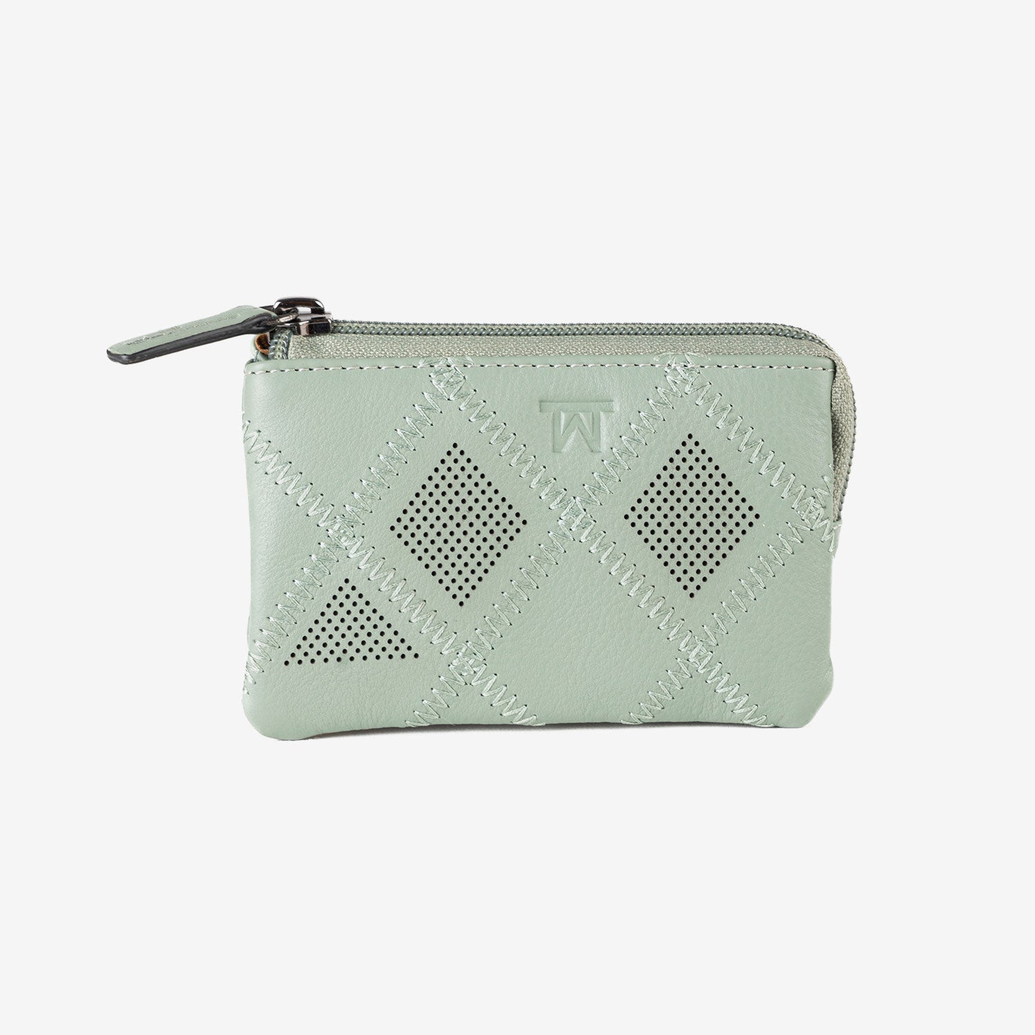 Monedero de piel para mujer, Serie laser leather. 12x07 cm - Matties Bags