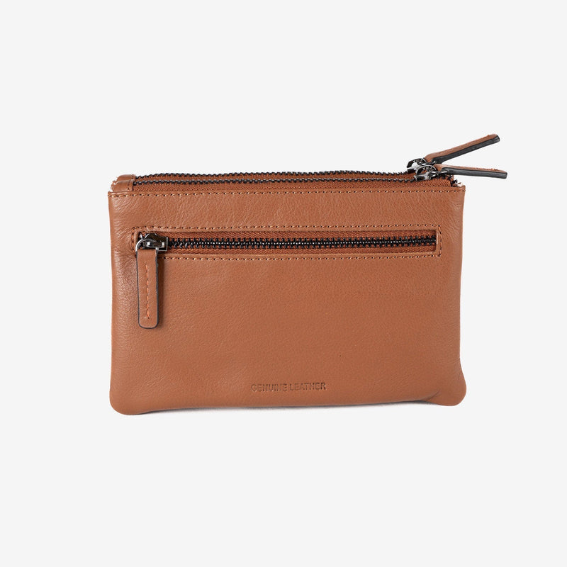 Monedero de piel para mujer, Serie line leather. 16x10 cm - Matties Bags