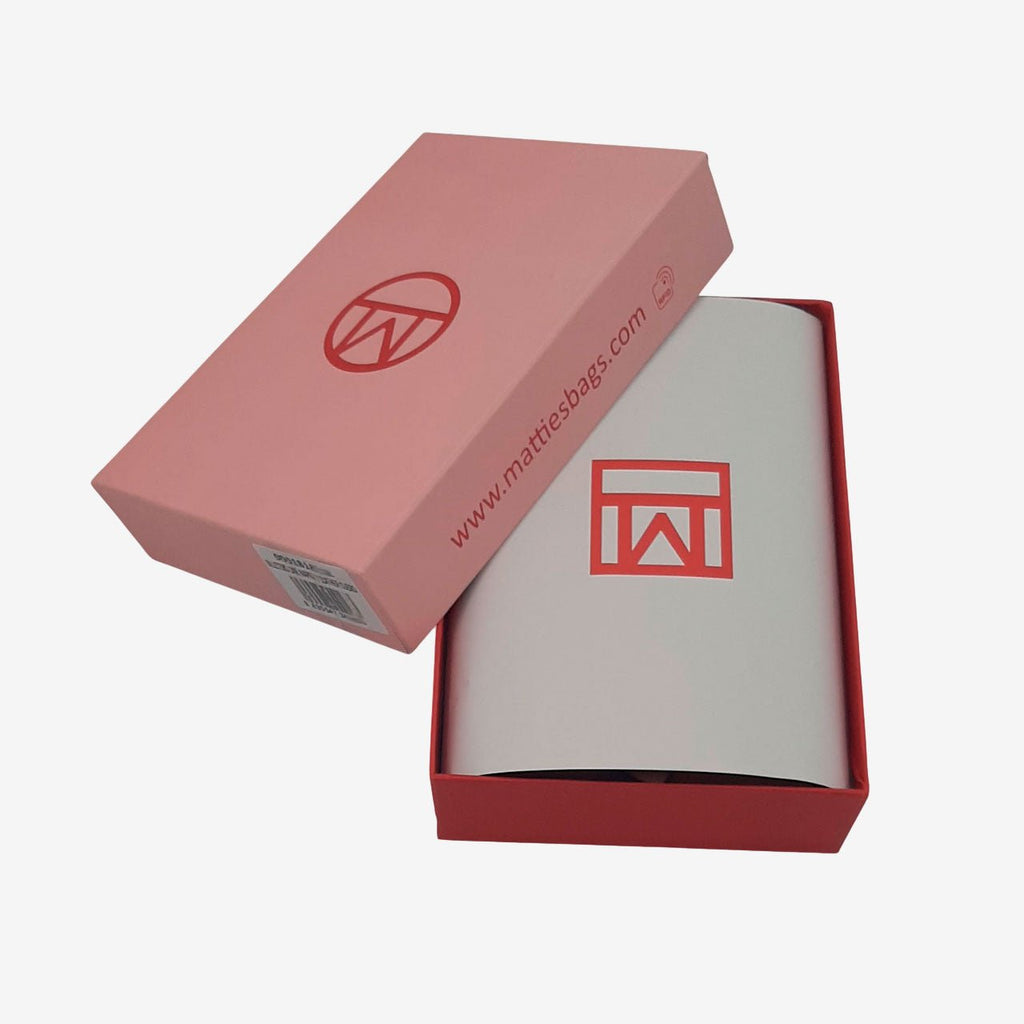 Monedero de piel para mujer, Serie line leather. 19.5x10.5 cm - Matties Bags