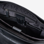 Portafolios para hombre , color negro, Serie Pioneer Leather. 39x29x10 cm - Matties Bags