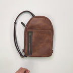 Men's shoulder bag, leather color, Verota Collection. 20x30x05cm