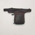 Men's waist bag, brown color, Youth Series. 16x25 cm