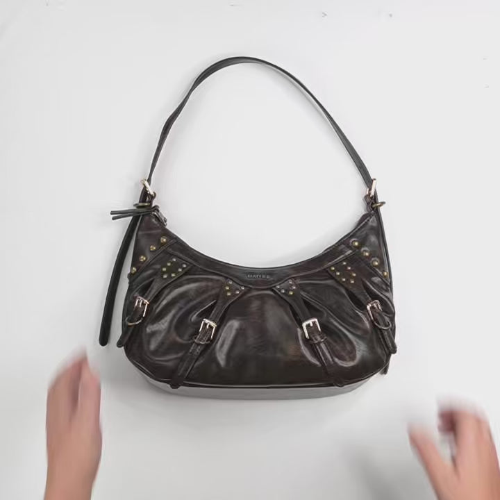 Shoulder bag with cross-body strap, Bergen Series. 29x20x10.5 cm