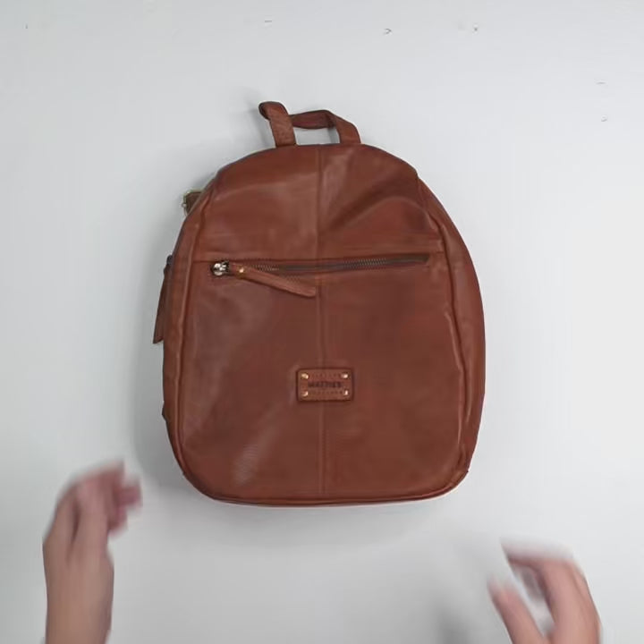 Mochila de piel natural