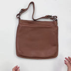 Bolso de hombro Eva de piel natural con bandolera