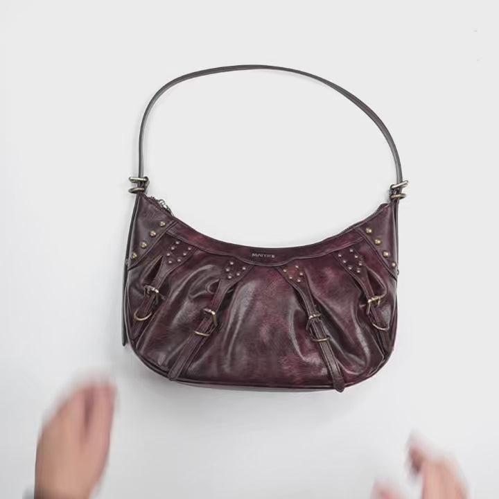 Shoulder bag with cross-body strap, Bergen Series. 29x20x10.5 cm