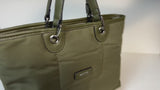 WOMEN'S HAND BAG WITH SHOULDER STRAP, GREEN COLOR, WALNUT SERIES. 29.5x21x11 cm