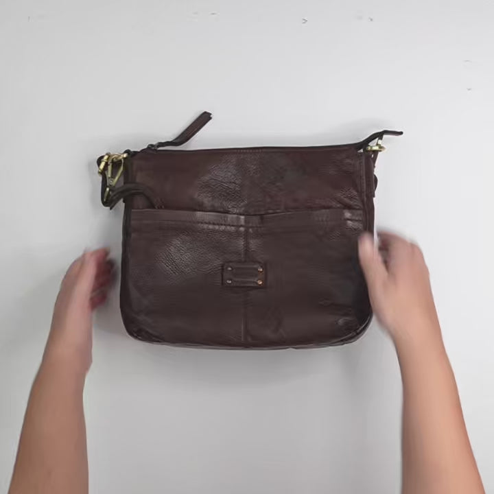 Bolso de piel natural con bandolera