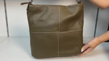 SHOULDER BAG WITH CROSSBODY BAG, KHAKI COLOR, CEDAR SERIES. 32x30x12cm