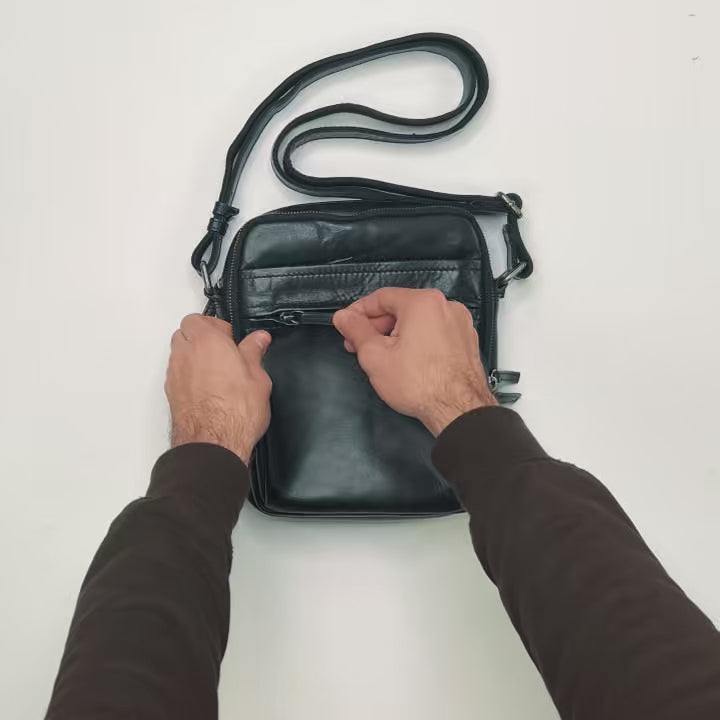 Matties men's genuine leather shoulder bag