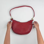 Bolso de hombro de piel natural