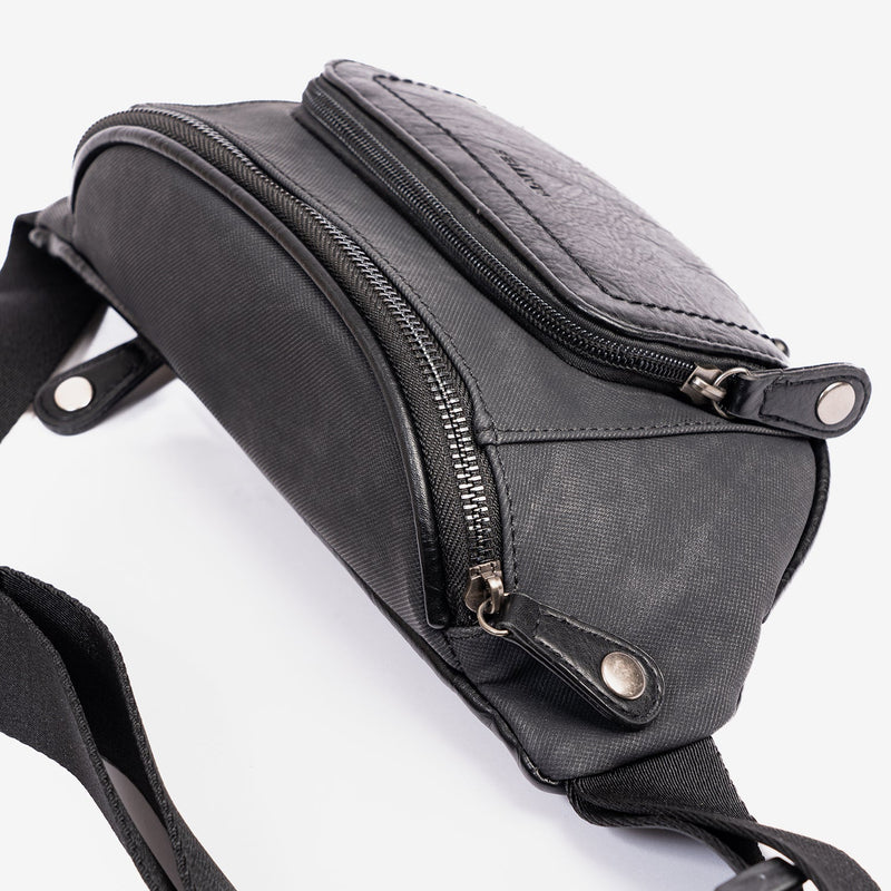 Riñonera para hombre , color marrón, Serie Juvenil. 19x14 cm - Matties Bags