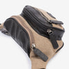 Riñonera para hombre , color marrón, Serie Lona. 30x13 cm - Matties Bags