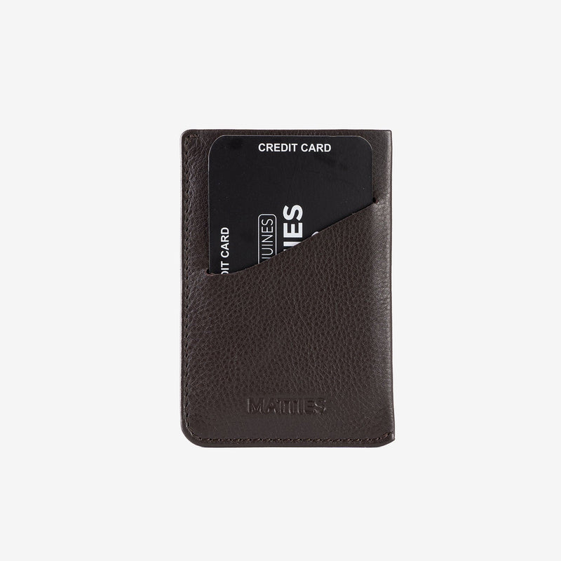 Tarjetero de piel para hombre, Serie spongy/leather. 7x10.5 cm - Matties Bags