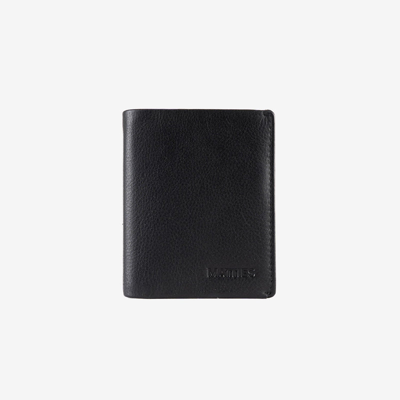 Tarjetero de piel para hombre, Serie spongy/leather. 8.5x10 cm - Matties Bags