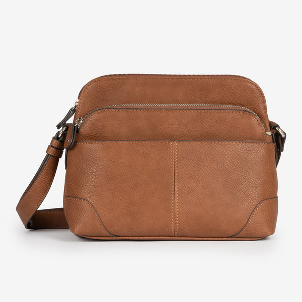 Classic shoulder bag, leather color