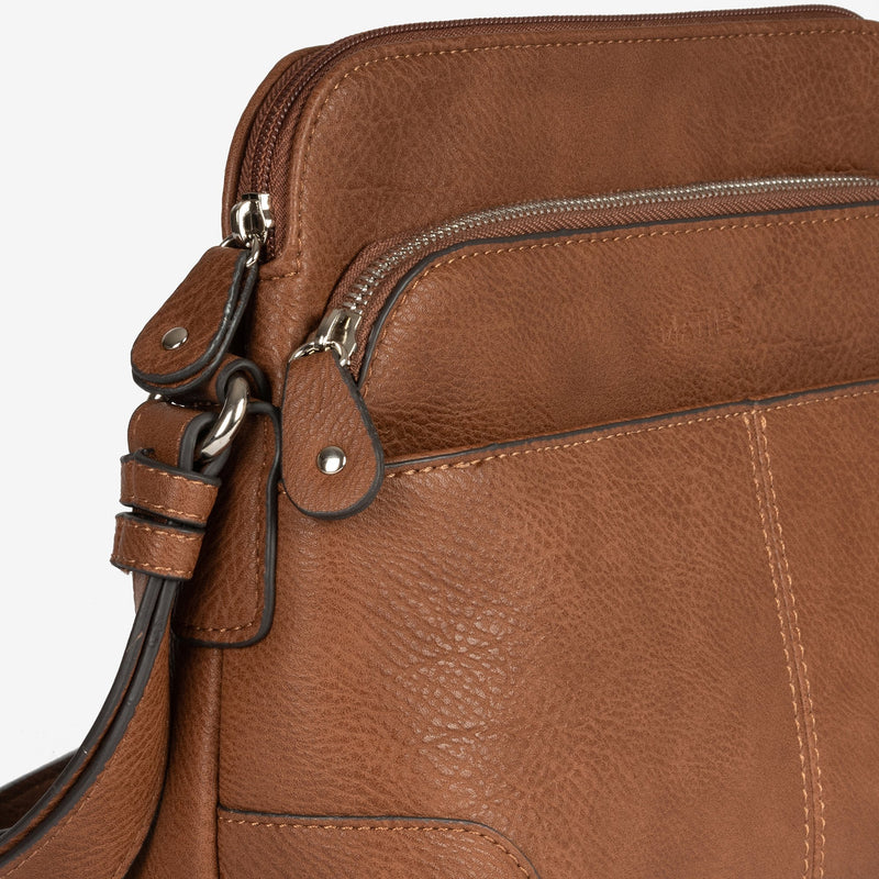 Bolso bandolera Classic, color cuero