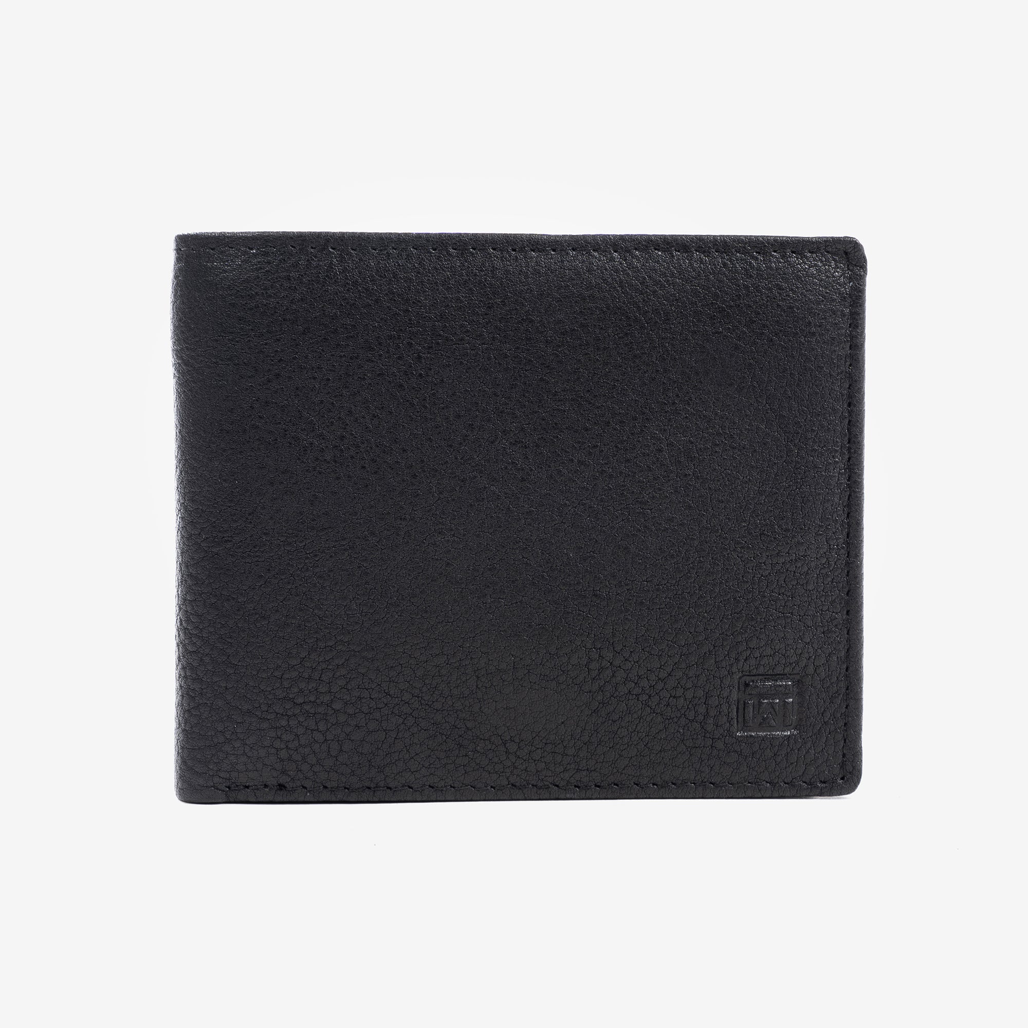 Billetero negro, Colección Billeteros piel Wash. 11x9 cm