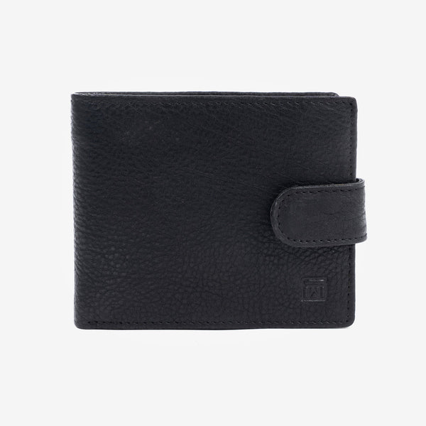 Billetero negro, Colección Billeteros piel Wash. 10,5x9 cm