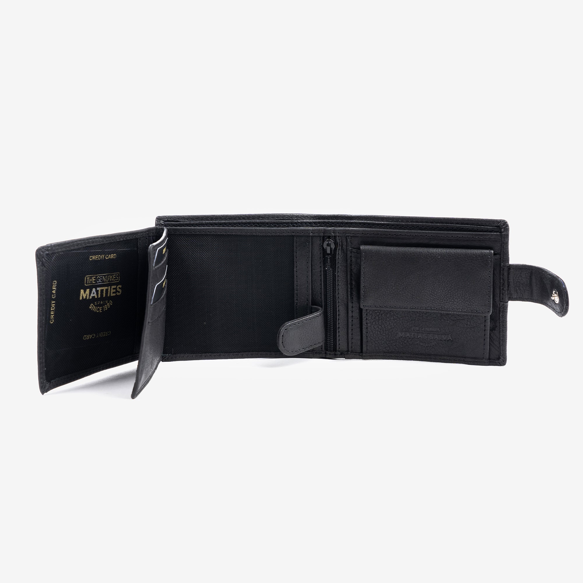 Black wallet, Wash leather Wallet Collection. 11x9 cm