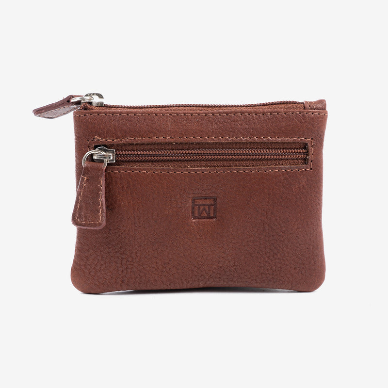 Monedero, color cuero, Colección Billeteros piel Wash