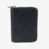 Billetero piel, color negro, Colección Emboss Leather