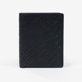 Leather wallet, black color, Emboss Leather Collection