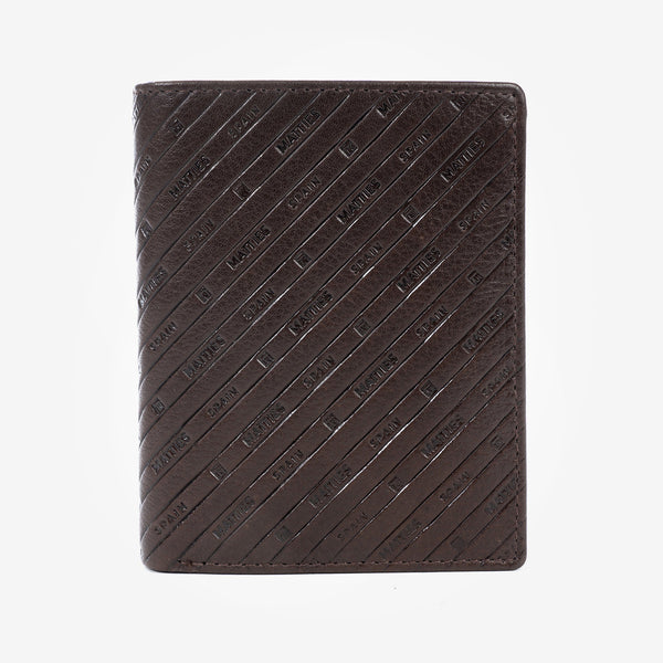 Brown leather wallet, Collection Emboss Leather