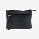 Black leather coin purse, Collection Emboss Leather