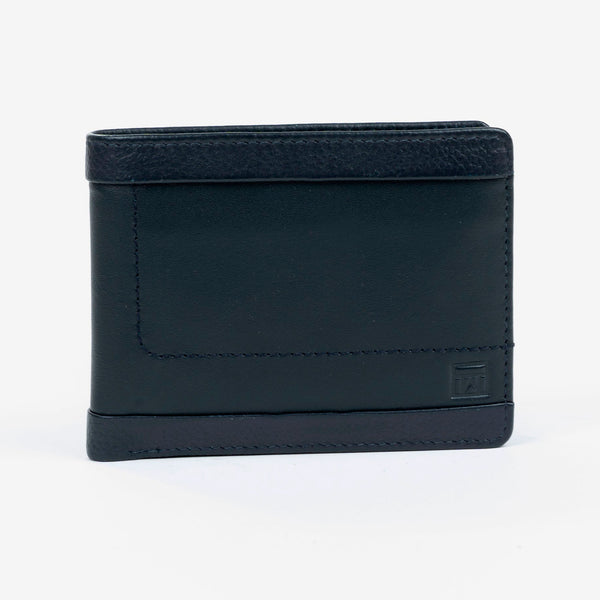 Leather wallet, blue color, Caribu Leather Collection