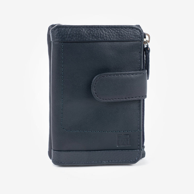 Blue leather wallet, Collection Caribu Leather