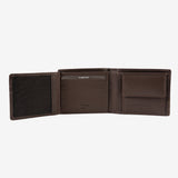 Billetero piel para hombre, color marrón, Serie NEW DDDM/LEATHER. 11x9 cm