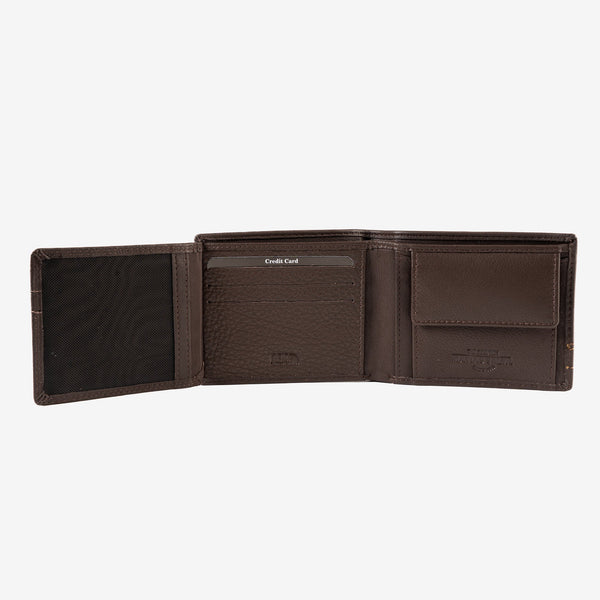 Man's wallet, brown color, Collection NEW DDDM/LEATHER. 11x9 cm