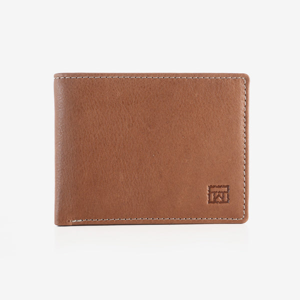 Man's wallet, tan color, Collection 1977/LEATHER. 10.5x8 cm