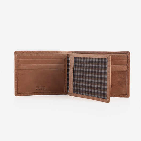 Man's wallet, tan color, Collection 1977/LEATHER. 10.5x8 cm