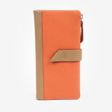 Billetero, color naranja, Colección Nappa Leather