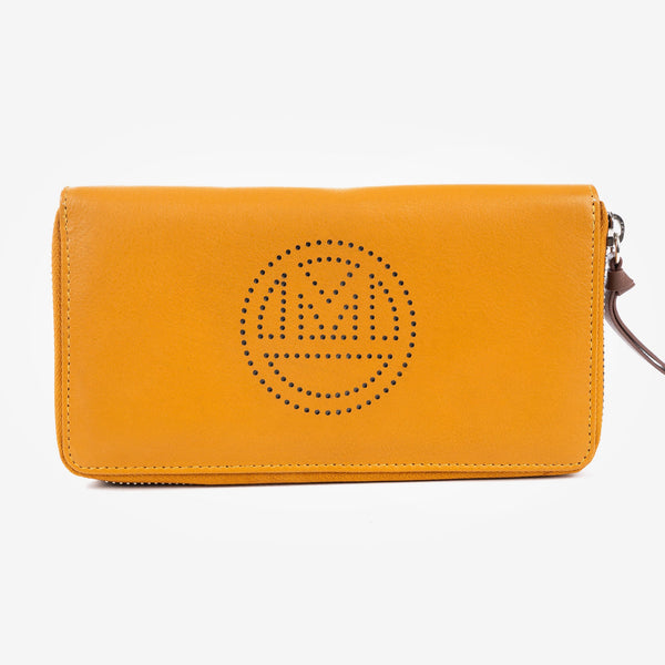 Mustard leather wallet, Collection Nappa Leather