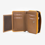 Mustard leather wallet, Collection Nappa Leather