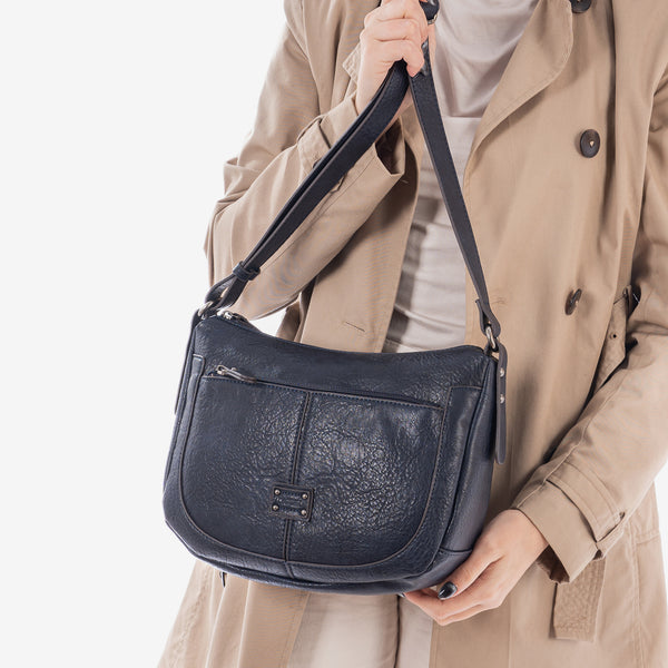 Bolso bandolera, color azul, Serie New Classic – Matties Bags