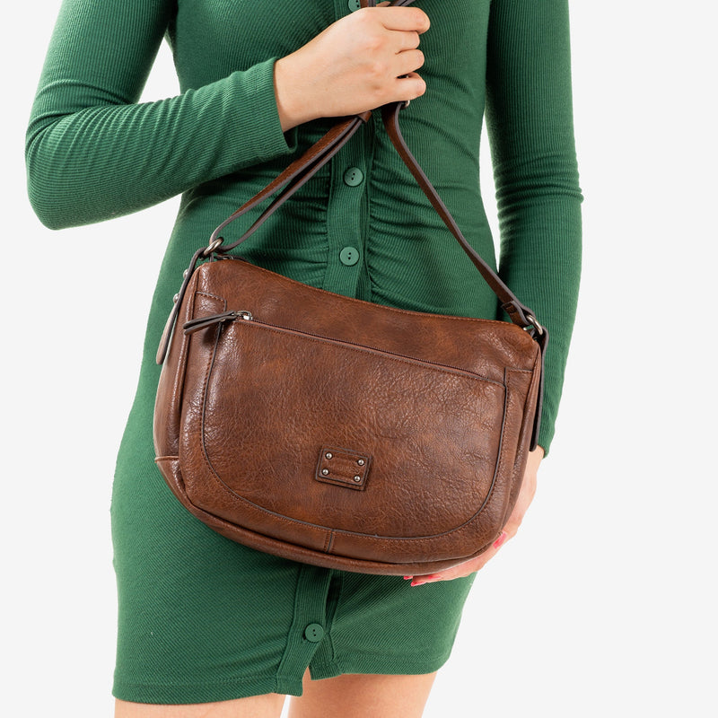 Cross body bag, brown, Collection New Clas