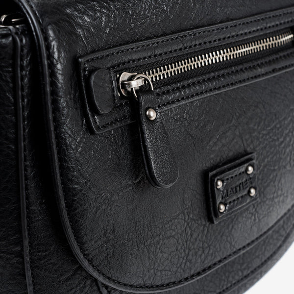 Shoulder bag, black color, new classic series