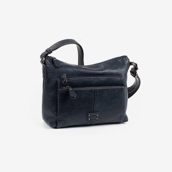 Shoulder bag, blue color, New Classic Series. 29x22x12cm