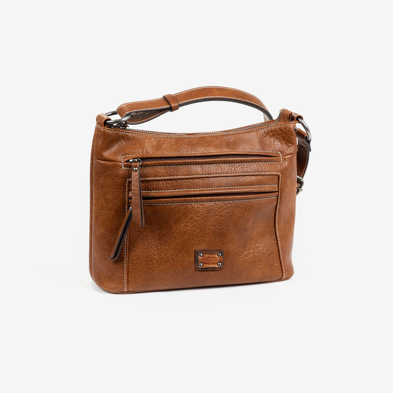 Shoulder bag, leather color, New Classic Series. 28x21x11cm